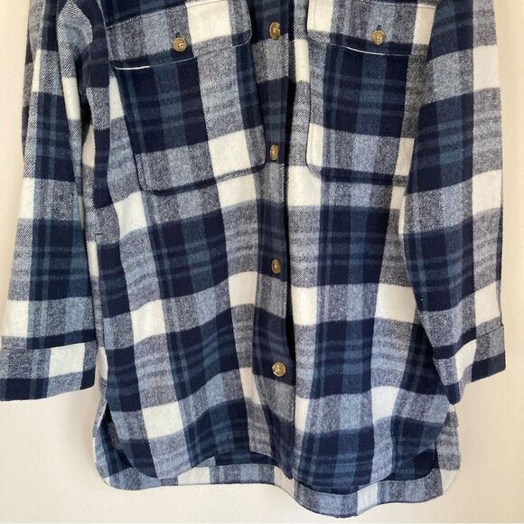 Banana Republic Women's Brushed Flannel Shirt Jacket shacket size medium! EUC! - Picture 9 of 13